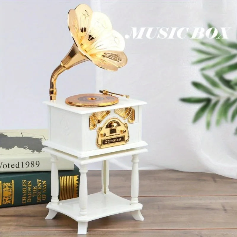 Eight-Tone Gramophone Retro Music Box | Classic Phonograph Gift Retro Music Box Axl