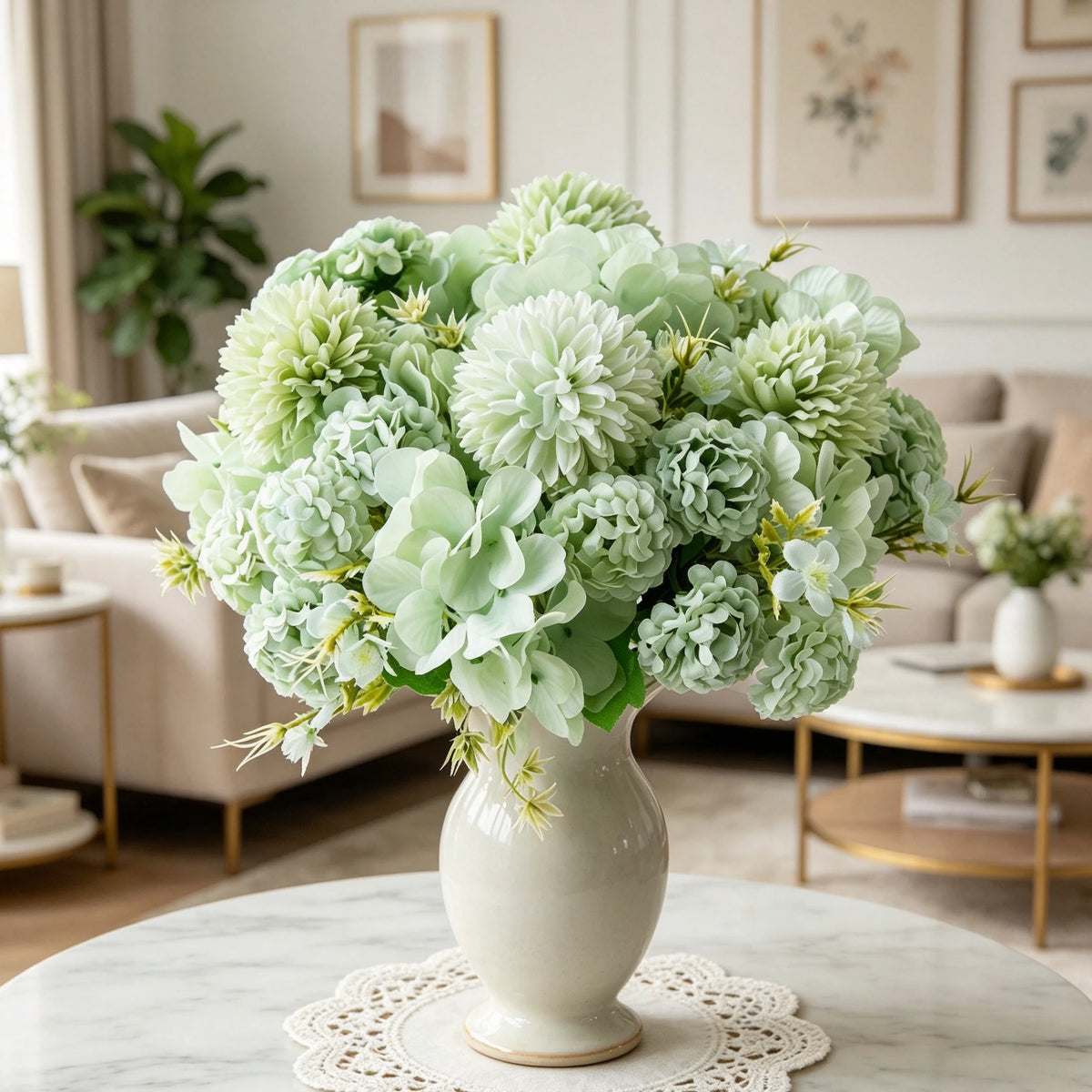 Silk Ball Chrysanthemum Artificial Flowers – Bouquet & Home Decor Artificial Silk Flowers Axl