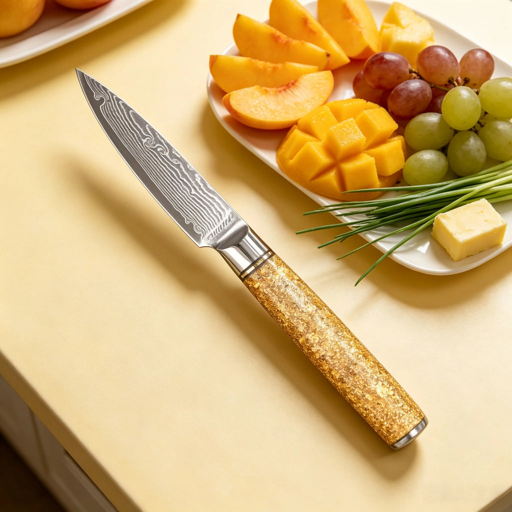 Damascus Steel 67-Layer Paring Knife – Sharp Chef Kitchen Tool Damascus Paring Knife Axl