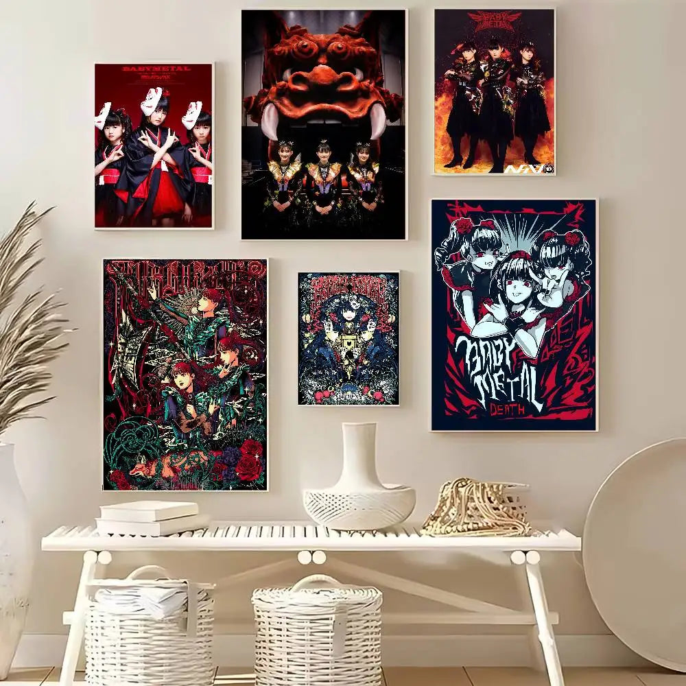 Babymetal Pop Group HD Wall Poster – Self-Adhesive Waterproof Wall Poster Axl