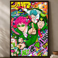 Saiki K Self-Stick HD PVC Wall Art Poster – Waterproof Decor Anime Wall Poster Axl White03 30X40cmNoframe