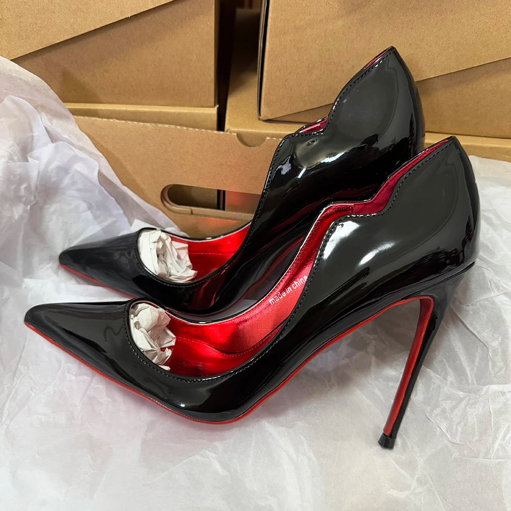 Women's 12cm Stiletto Pumps – Pointed Toe Patent Leather Heels Stiletto Pumps Axl