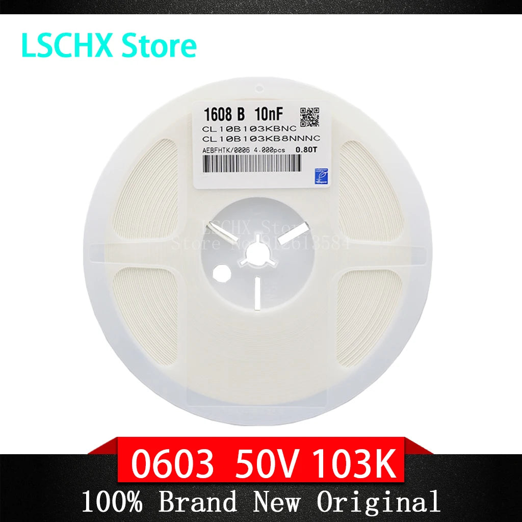 0603 10nF X7R SMD Capacitor 4000pcs Reel – 25V/50V SMD Capacitor Reel Axl 0603 103 50V