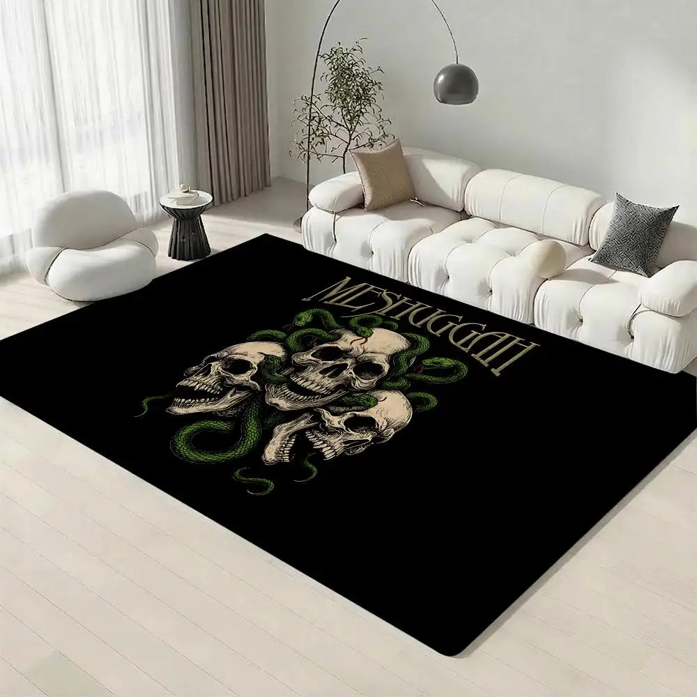 Meshuggah Metal Band Flannel Floor Mat – Non-Slip Indoor Rug Flannel Floor Mat Axl