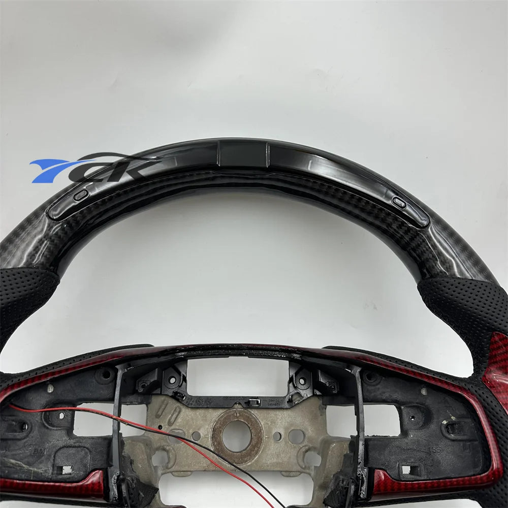 LED Steering Wheel Honda Civic 2016–2021 Carbon Fiber Leather Custom Steering Wheel Axl