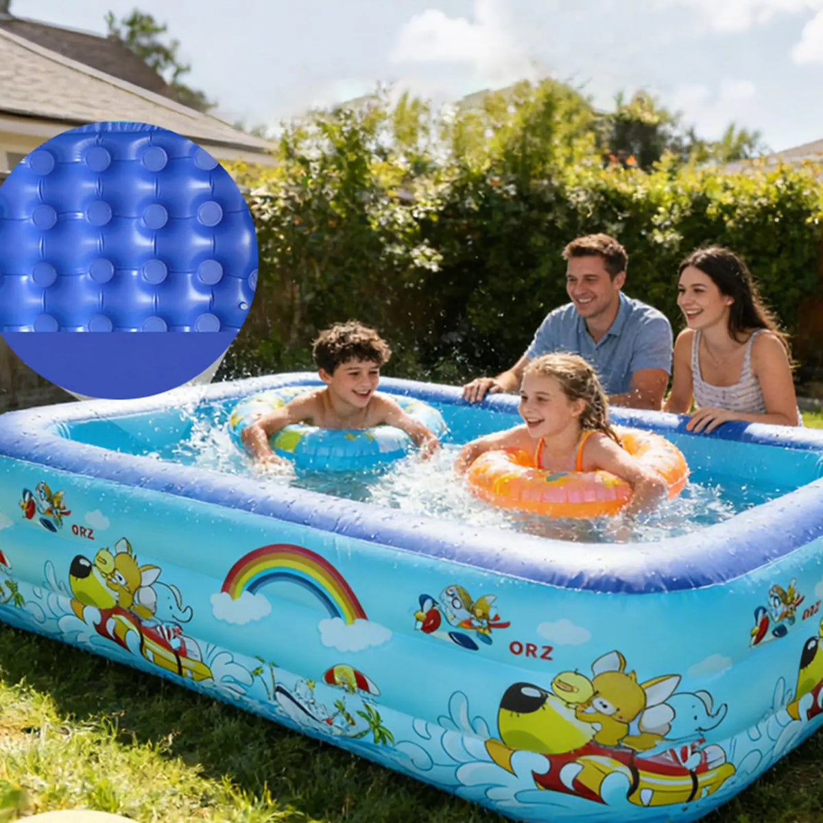 Inflatable Family Swimming Pool – Kids & Adults Outdoor Fun Inflatable Swimming Pool Axl