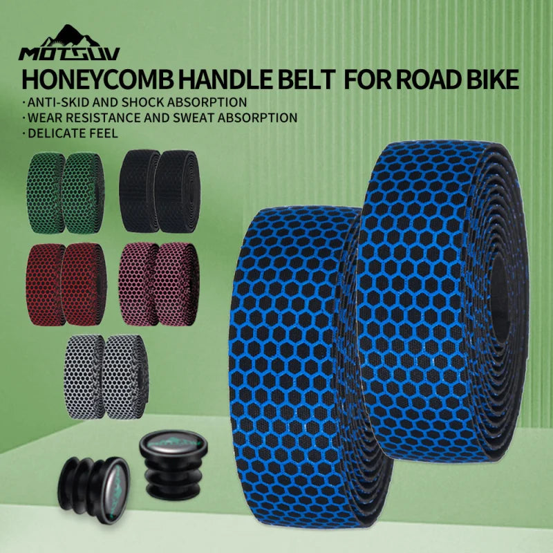 Silicone Road Bike Handlebar Tape – Honeycomb Non-Slip Wrap Handlebar Tape Axl