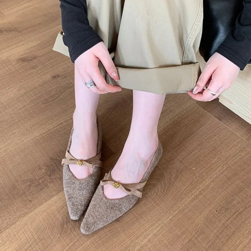 Women's Mary Jane Low Heel Dress Shoes – Bowknot Tweed Pumps Mary Jane Pumps Axl