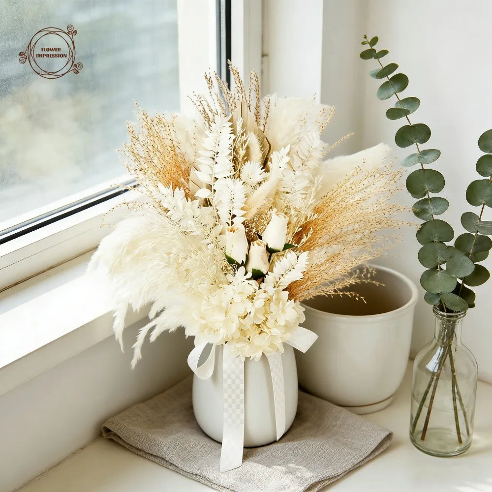 Dried Palm Leaf Bouquet – Wedding & Home Décor Flowers Dried Flower Bouquet Axl