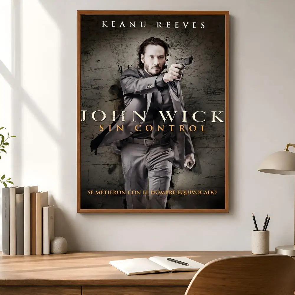 John Wick Movie Poster – Waterproof Peel-and-Stick PVC Wall Art Movie Wall Poster Axl