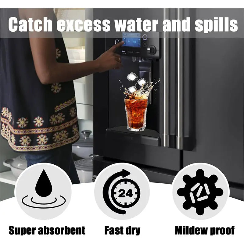Fridge & Coffee Machine Drip Tray Mats | Absorbent Non-Slip 2/4 Pack Drip Tray Mat Axl