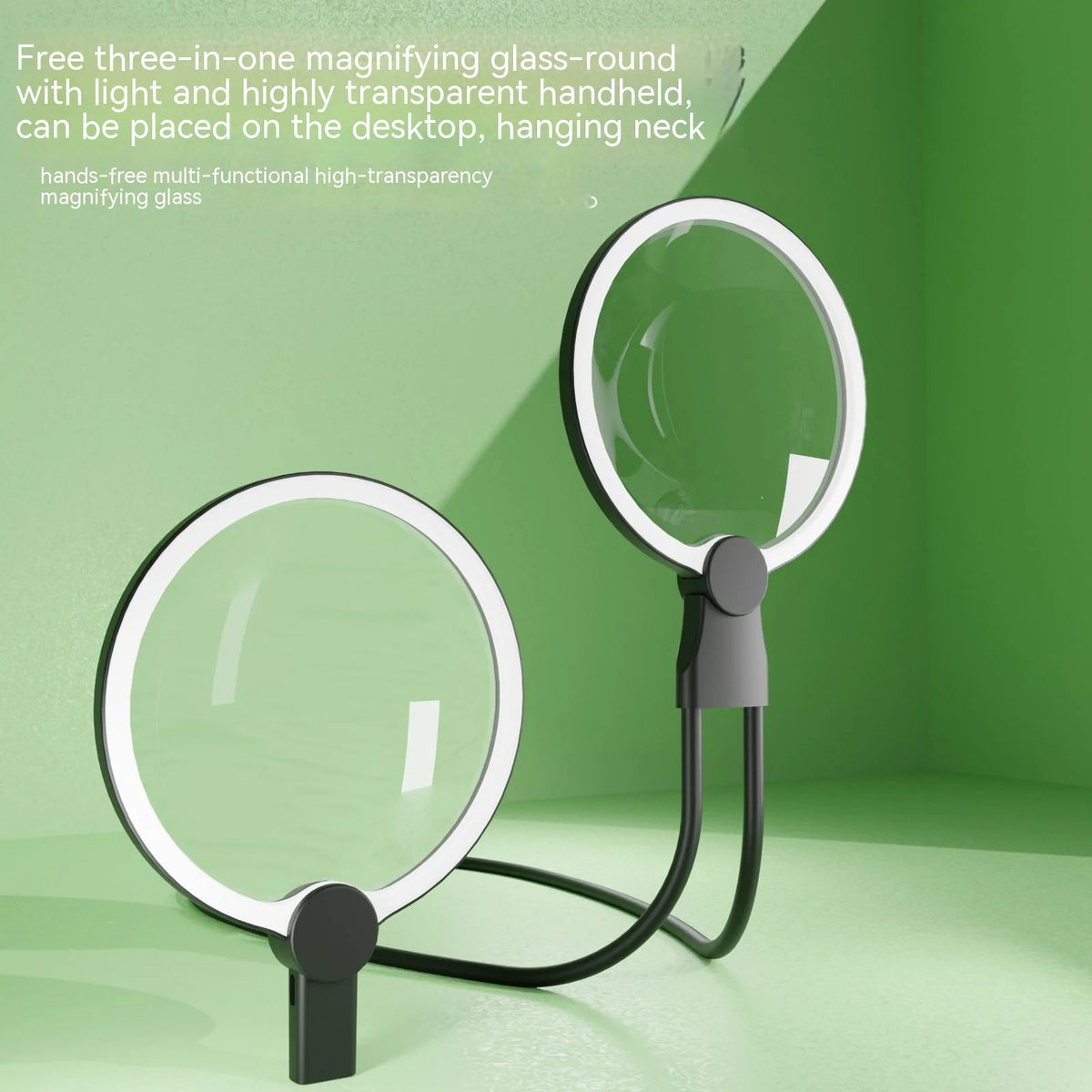 Large Screen Acrylic Magnifying Glass – Hands-Free Desktop & Neck Desktop Magnifying Glass Axl