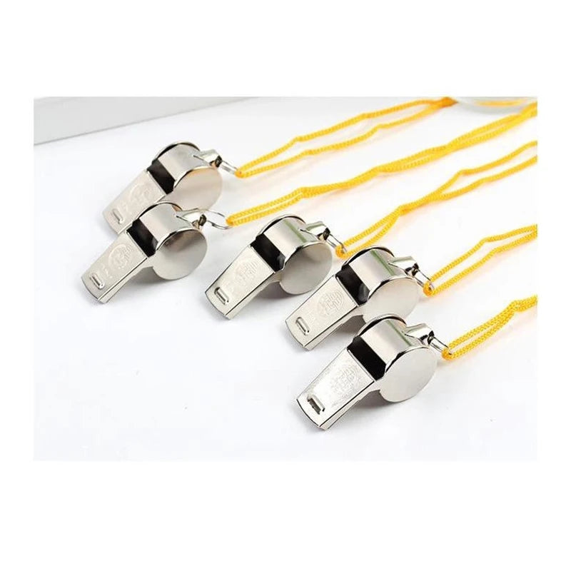 Loud Stainless Steel Sport Whistle with Rope | Referee Sport Referee Whistle Axl