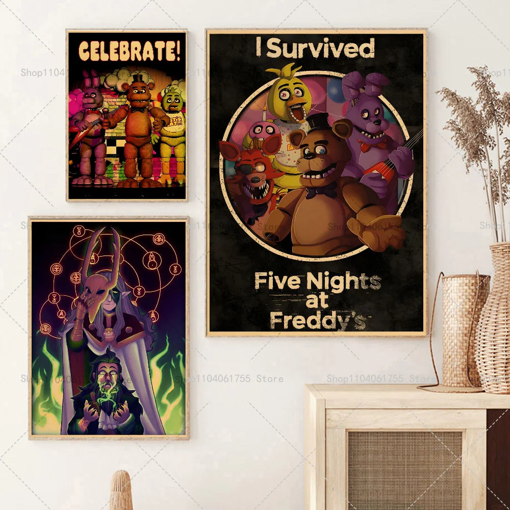 Five Nights at Freddy's Wall Poster – Self-Adhesive Waterproof Wall Art Poster Axl