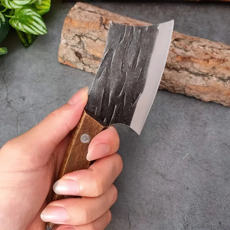 InLeung Cleaver Knife – Hand-Forged Stainless Steel Chef Knife Kitchen Cleaver Knife Axl