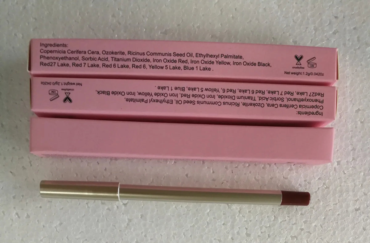 15-Color Waterproof Vegan Lip Liner Set – Nude & Long-Lasting Lip Liner Set Axl