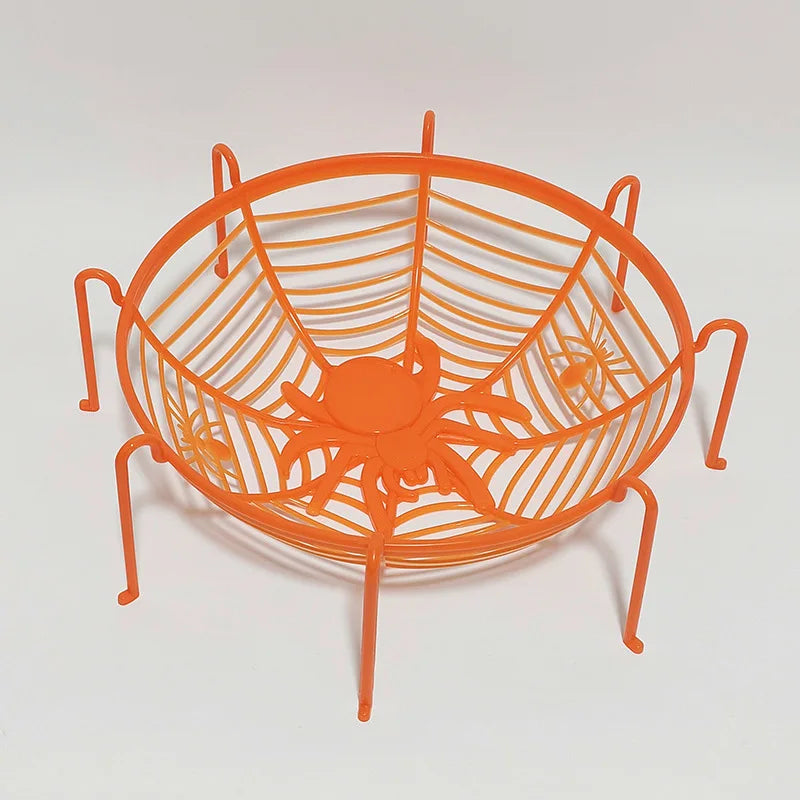 Halloween Spider Web Bowl – Candy Basket & Party Decor Halloween Candy Bowl Axl Orange