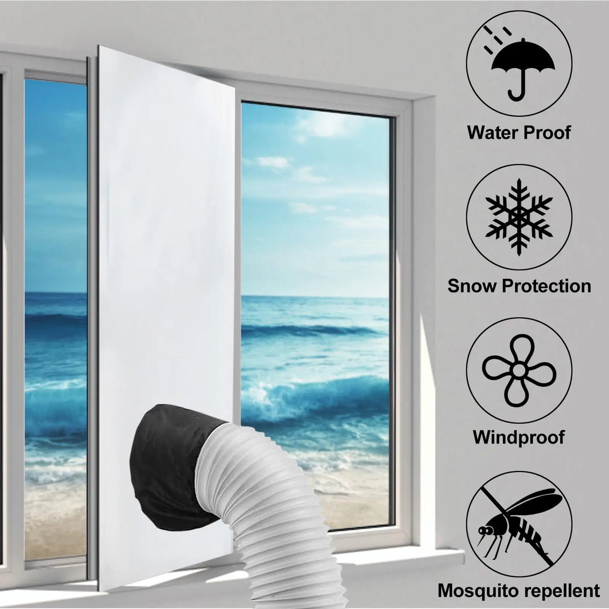 Universal Window Seal Kit for Portable AC & Dryer Vents AC Window Seal Kit Axl