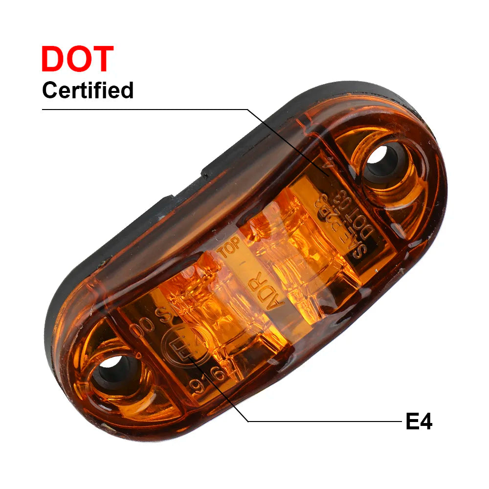LED Side Marker Lights 12V–24V | Trailer Truck Caravan Pair LED Marker Lights Axl