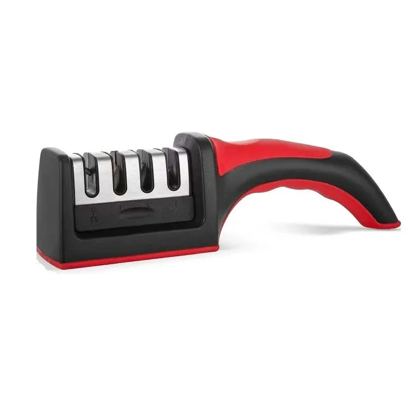 3-Slot Kitchen Knife Sharpener with Ergonomic Handle Knife Sharpener Axl L 4mouth-1pcs