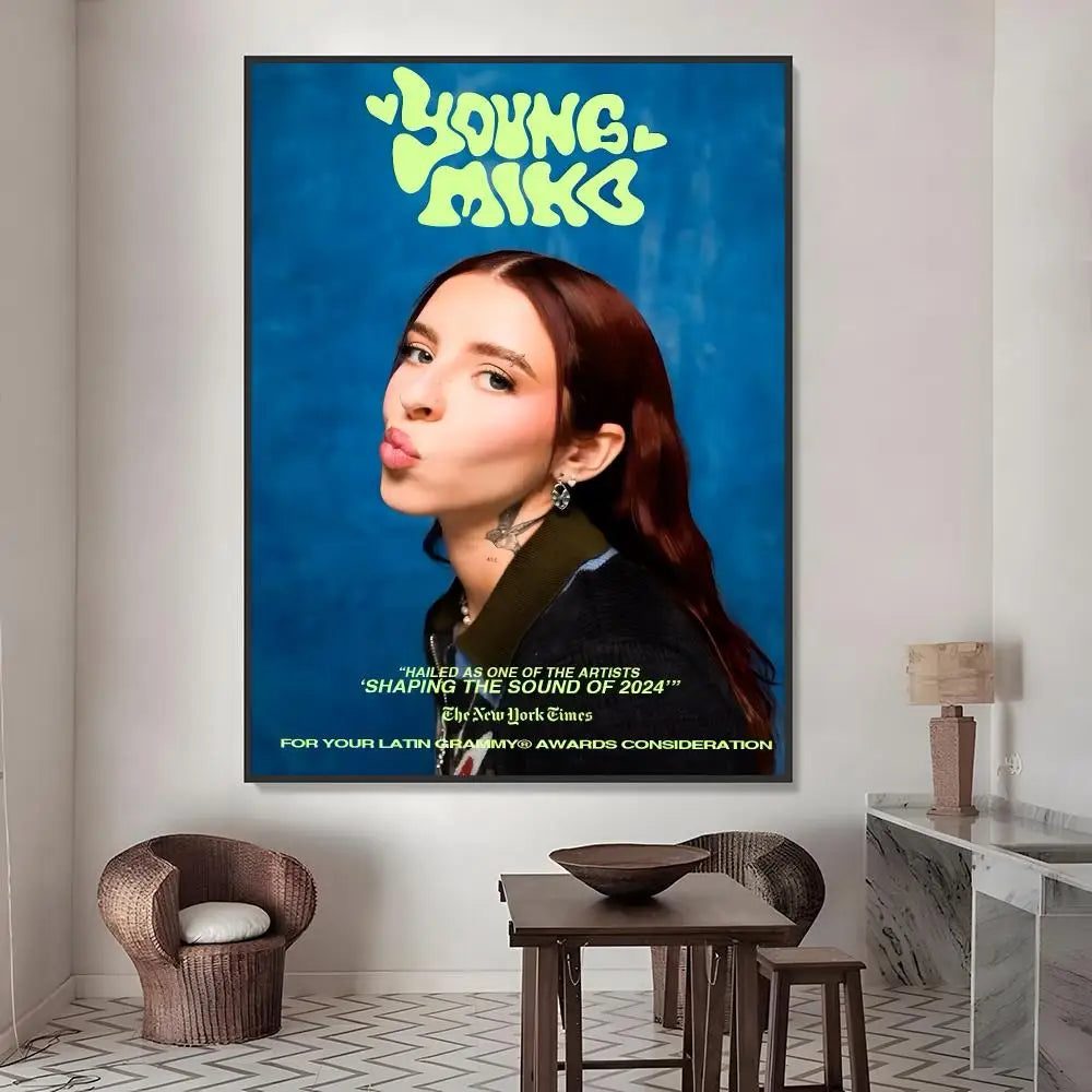 Young Miko HD Waterproof Poster Stickers | Wall Décor & Gift Poster Stickers Axl White01 15X20cmNoframe