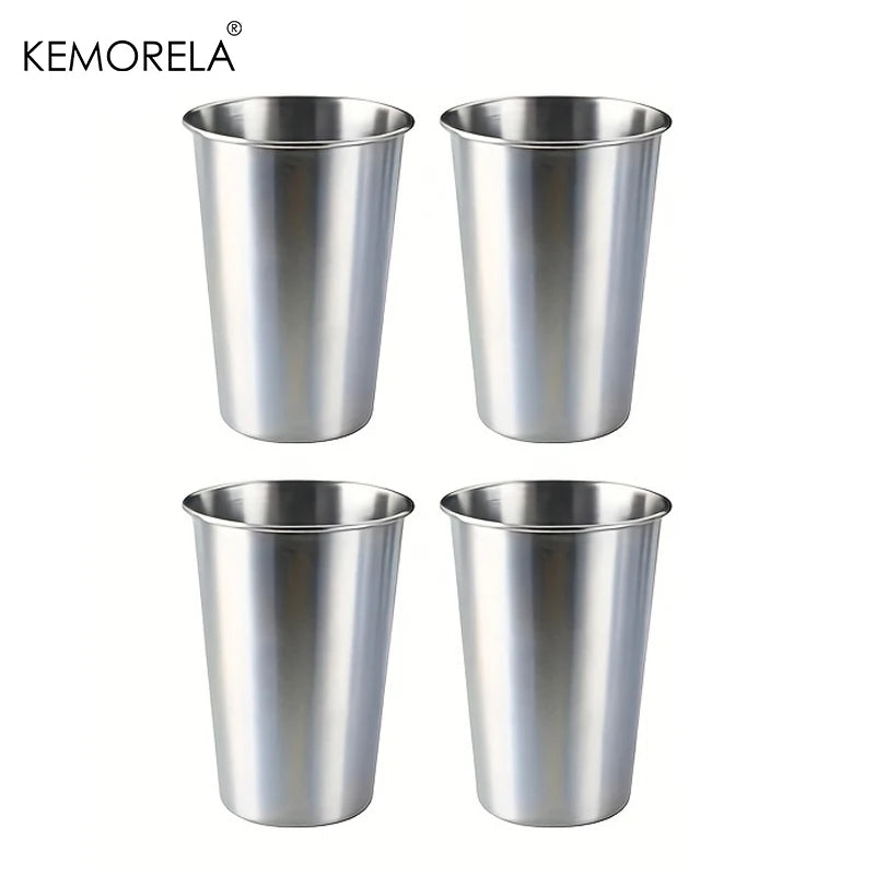 KEMORELA Stackable Stainless Steel Camping Cups 300/400ml | 2-4 Pack Stainless Steel Tumblers Axl