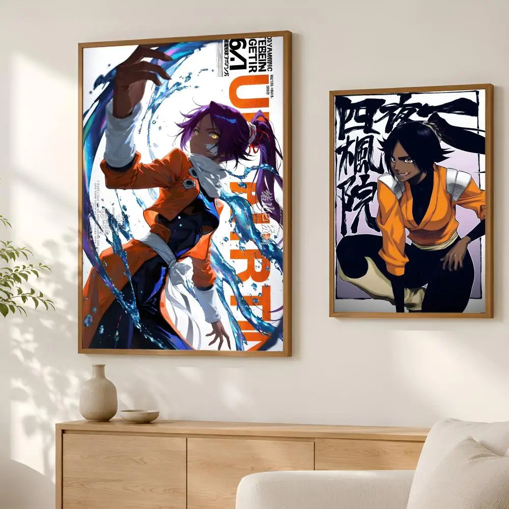 Yoruichi Shihoin Anime Wall Poster – HD Self-Stick Waterproof Anime Wall Poster Axl