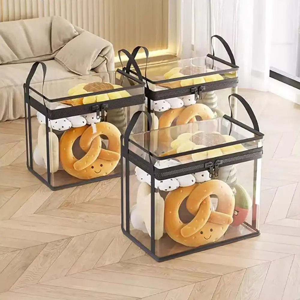 Transparent Doll & Toy Storage Bag – Stackable Dustproof Organizer Toy Storage Organizer Axl