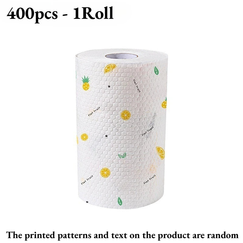 Disposable Kitchen Cleaning Cloths – Thickened Oil & Water Absorbing Disposable Cleaning Cloths Axl 400pcs - 1Roll