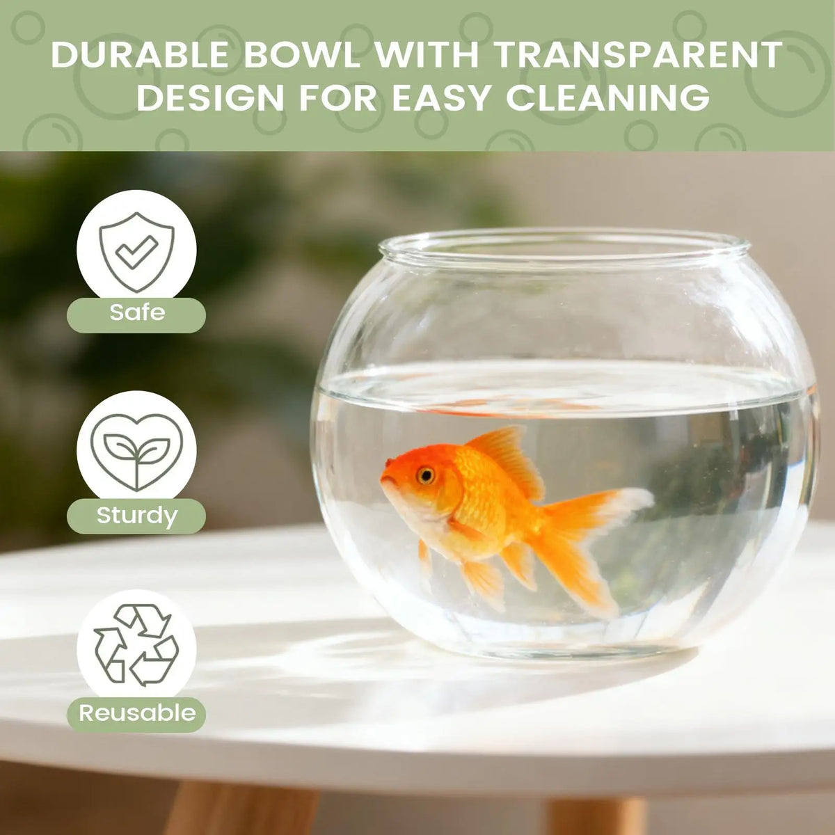 Mini Shatter-Resistant Fish Bowl | Bubble Planter & Centerpiece Decorative Fish Bowl Axl