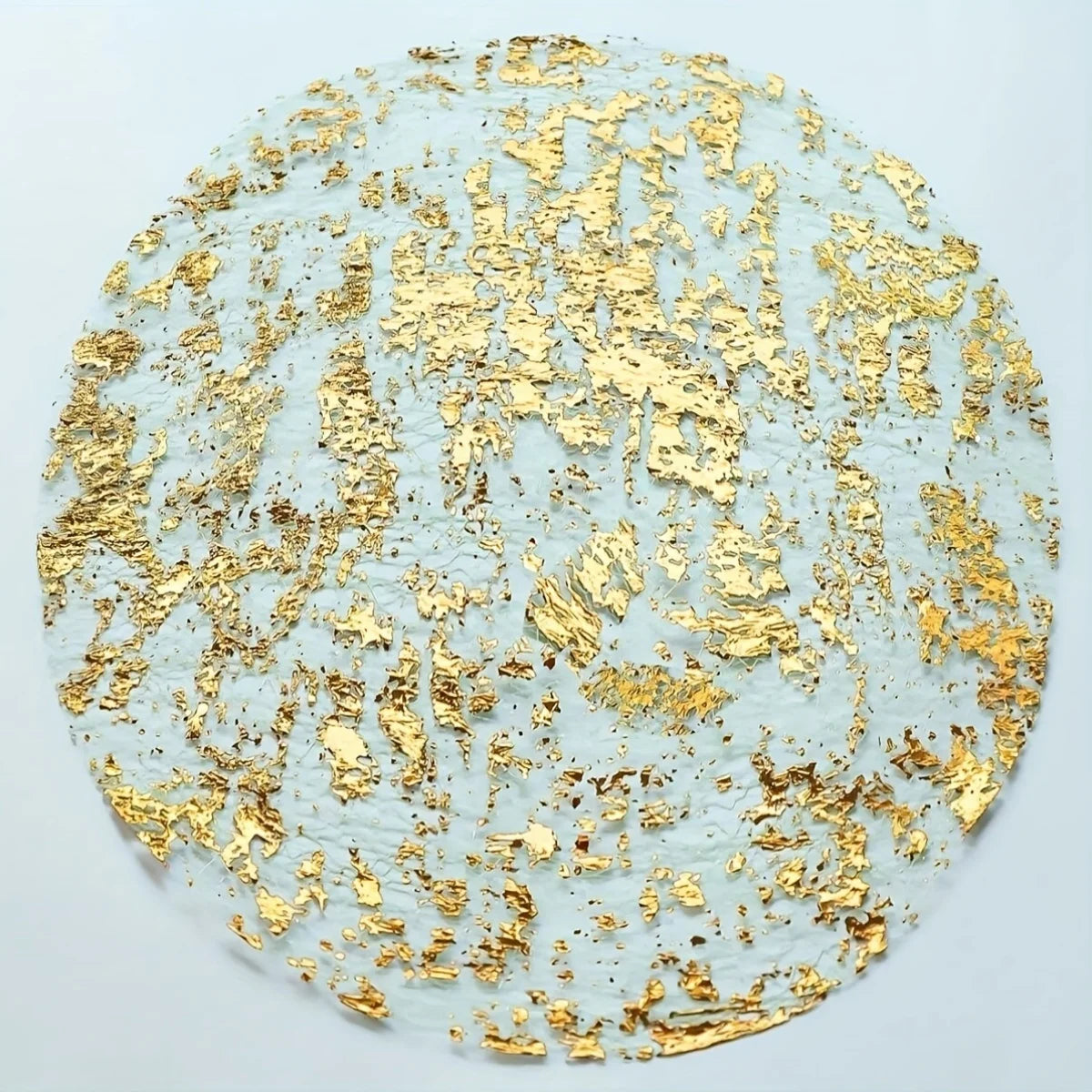 10-Pack Round Gold Foil Placemats – Party & Holiday Table Decor Table Placemats Axl