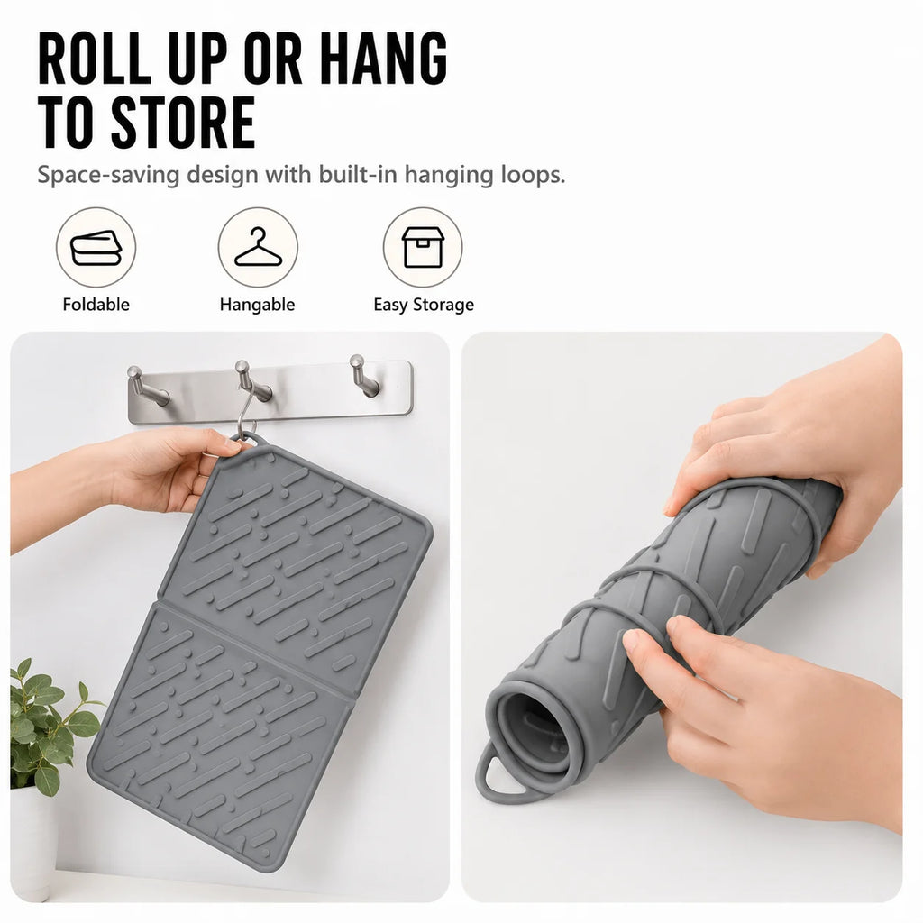 Extra Large Silicone Cat Litter Mat – Foldable & Waterproof Cat Litter Mat Axl