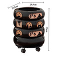 High-Capacity Press-Top Trash Can with Cover | Kitchen & Bathroom Trash Can Axl Black