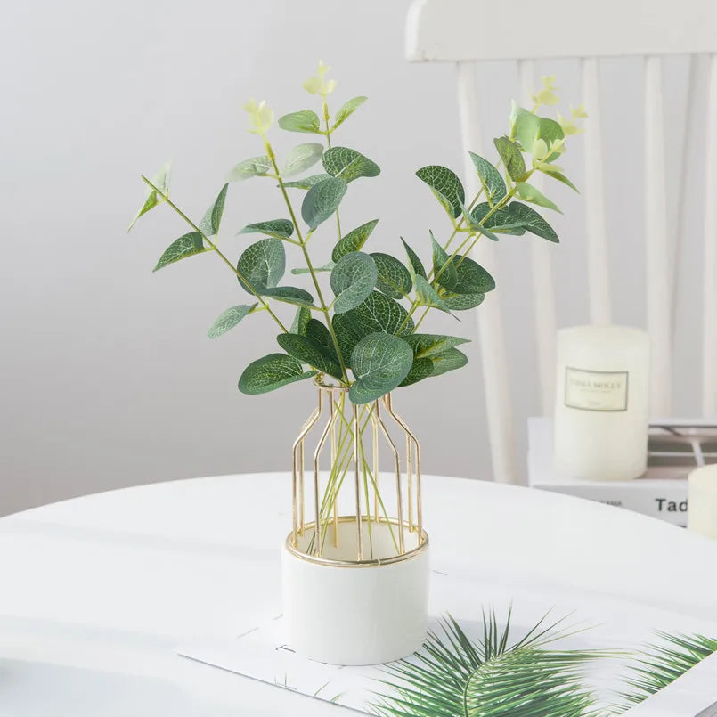 Silk Eucalyptus Leaves 50/100pcs – Wedding & Home Décor Artificial Greenery Stems Axl