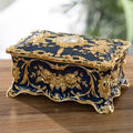 European Retro Metal Jewelry Box – Ring & Necklace Storage Jewelry Storage Box Axl Blue