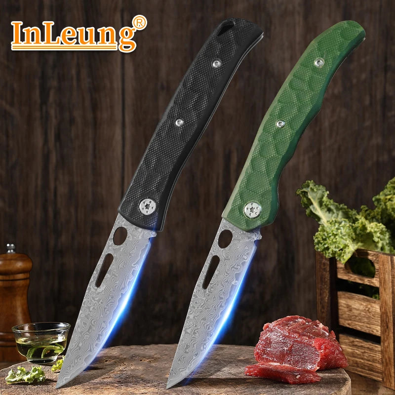 Damascus Steel Kitchen Knife – Chef, Paring & Slicing | InLeung Damascus Kitchen Knife Axl