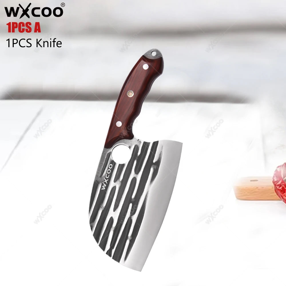 WXCOO Boning Knife Set – Stainless Steel Wood Handle Boning Knife Set Axl Knife A