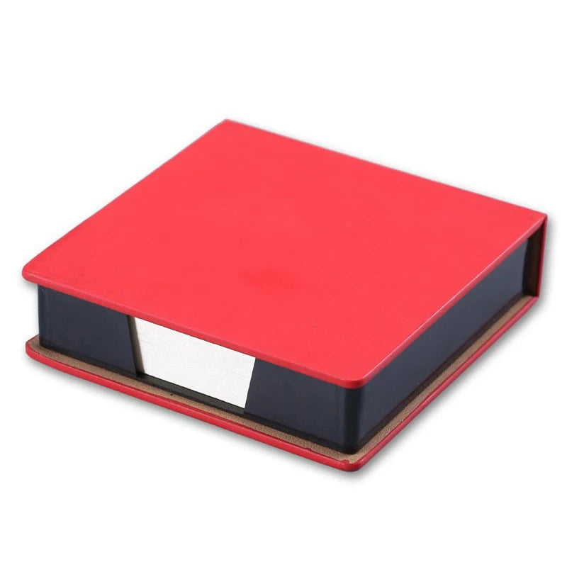 3D Brick PU Leather Sticky Note Holder – 180 Pages Desk Organizer Sticky Note Holder Axl Red