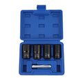 5-Pc Bolt Extractor Socket Set 1/2" Drive 17–22mm Lug Nut Remover Extractor Socket Set Axl black