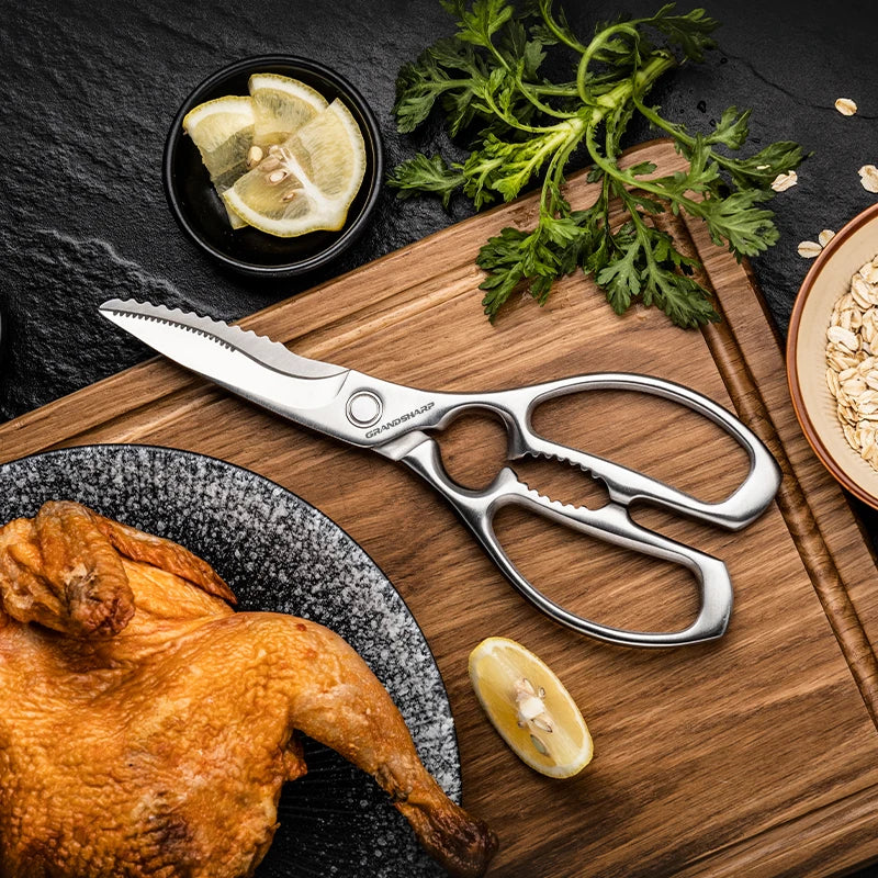 GRANDSHARP Multifunctional Kitchen Scissors – Stainless Steel Kitchen Scissors Axl