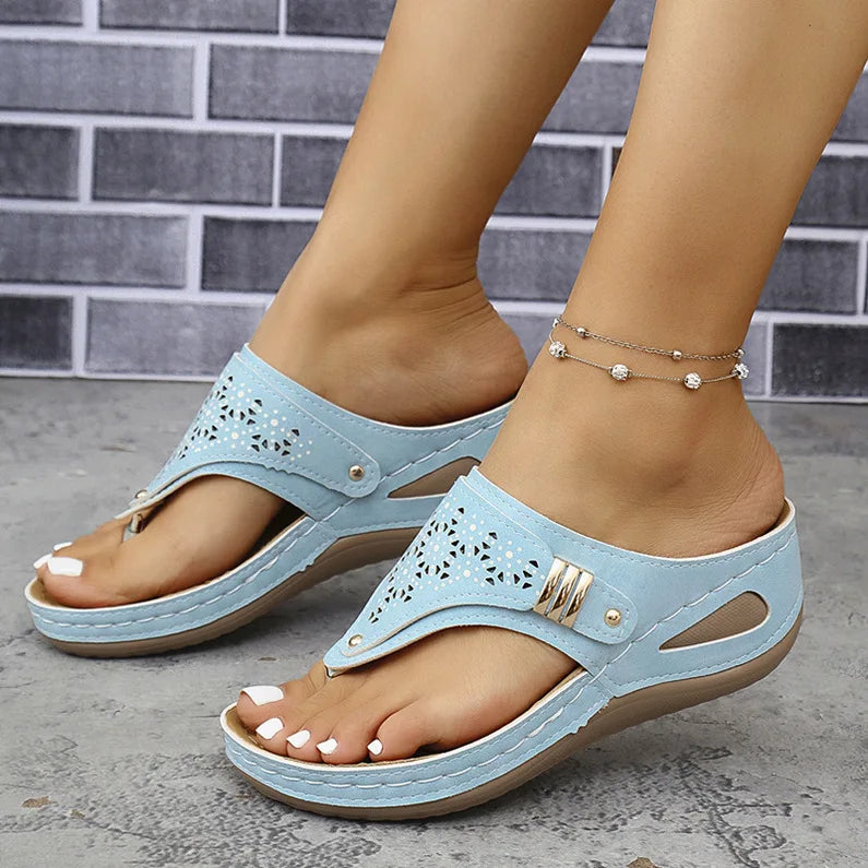 YBQJOO Women's Platform Wedge Flip Flop Sandal Slippers Wedge Sandal Slippers Axl