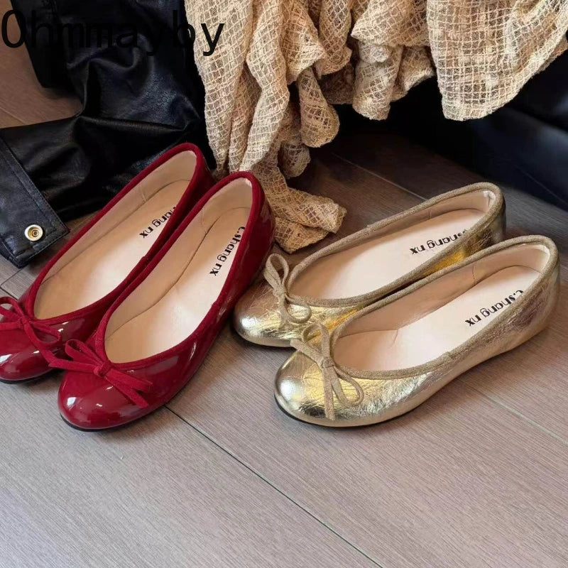 Women's Slip-On Ballet Flats – Soft Round Toe Dress Shoes Ballet Flats Axl