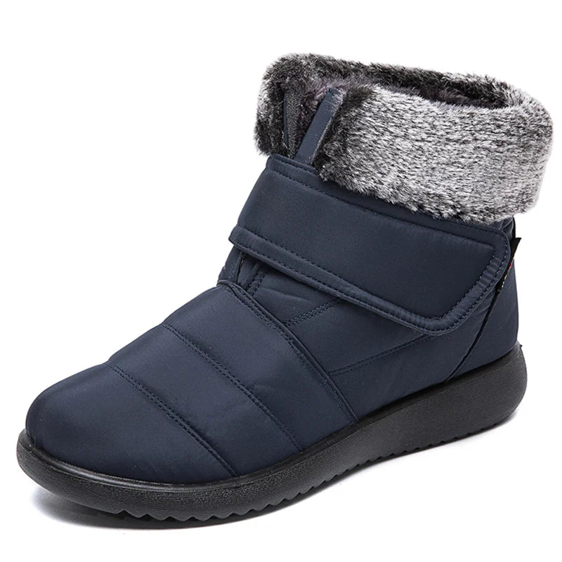 HAJINK Women's Fur-Lined Ankle Snow Boots | Winter Flat Boots Women's Snow Boots Axl