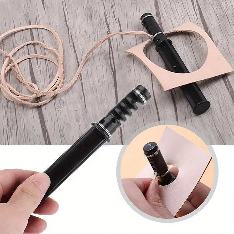 Leather Lace Maker Strip Cutter DIY Craft Tool – 3 Blades Leather Craft Cutter Axl