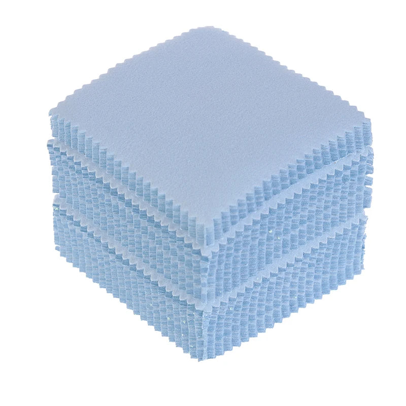 100 Pcs Jewelry Polishing Cloths – Silver, Gold & Metal 8x8cm Jewelry Polishing Cloth Axl Blue