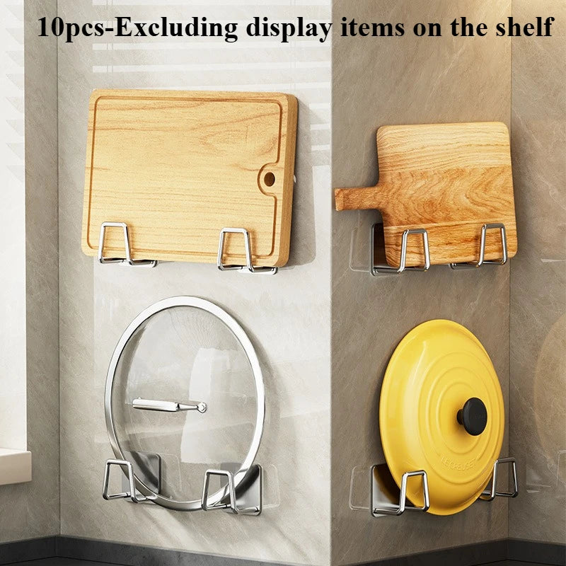 Wall-Mounted Weight Scale Holder – Stainless Steel 3kg Load Wall Storage Bracket Axl silvery-10pcs