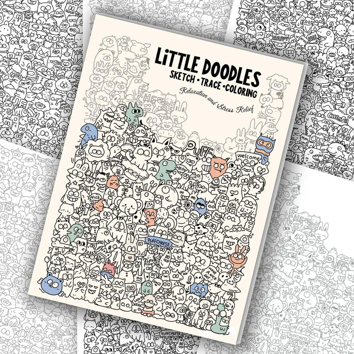 Doodle Art Adult Coloring Book – Mindfulness Trace & Color Adult Coloring Book Axl