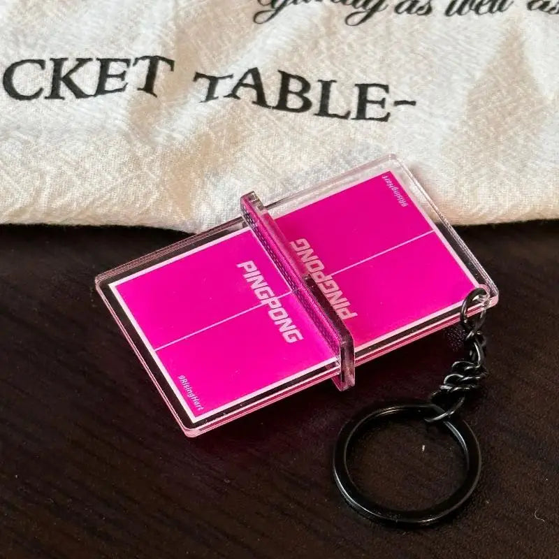 Mini 3D Ping Pong Table Keychain – Acrylic Sports Keyring Gift Sports Novelty Keychain Axl A2