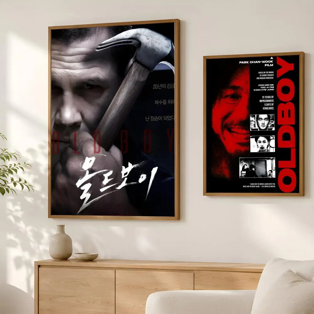 Oldboy Movie Poster – Self-Stick HD PVC Waterproof Wall Art Movie Wall Poster Axl