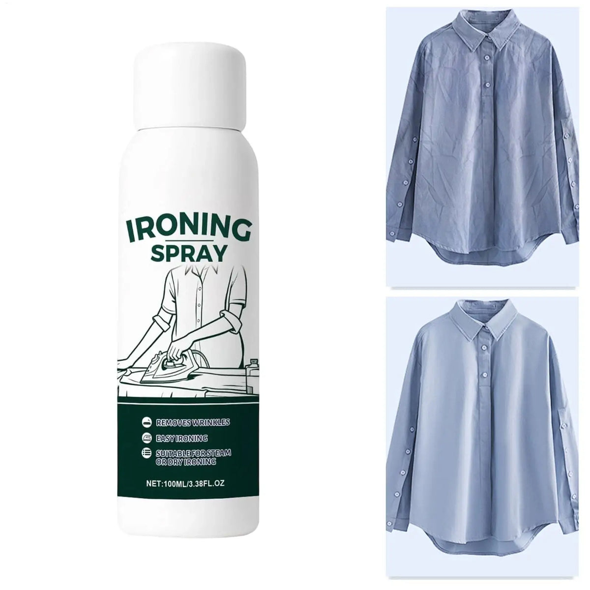 Wrinkle Release Ironing Spray – Anti-Static Fabric Softener 100ml Ironing Spray Axl